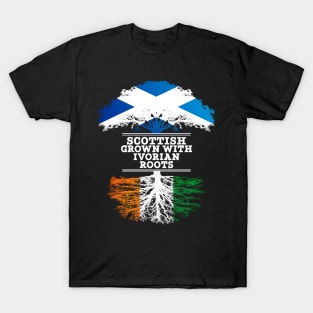 Scottish Grown With Ivorian Roots - Gift for Ivorian With Roots From Ivory Coast T-Shirt